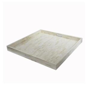 Bandeja de Servir con Incrustaciones de Hueso Blanco, con Patrón Horizontal, Bandeja Decorativa para Almacenamiento, Mesa de Centro, Otomana, Desayuno, Té, Café - Product Image 3
