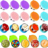 Contenant à sauce en acier inoxydable 304 avec couvercle en silicone, anti-fuite, pour ketchup et vinaigrette, 40 ml, idéal pour l'extérieur et les voyages transfrontaliers
