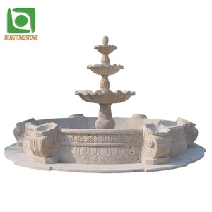 बड़े आउटडोर सफेद संगमरमर पानी के फव्वारे मूर्तिकला - Product Image 5