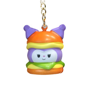 Llavero de juguete antiestrés estilo hamburguesa de TPE para niños de 5 a 7 años, colgante de dibujos animados unisex - Product Image 1