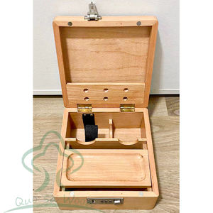 <strong>Wood</strong> Rolling Tray Container <strong>Box</strong> <strong>Wood</strong> Stash <strong>Box</strong> with Divider <strong>Storage</strong> Decorative <strong>Box</strong> - Product Image 3