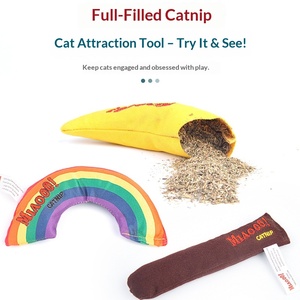 Jouet en peluche amusant pour chat, en forme de cigare banane, entièrement garni de catnip et de menthe, pour l'auto-entretenuement des chats, vente en gros transfrontalière d'articles pour chats - Product Image 2