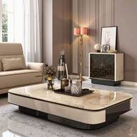 Ensemble de meubles flottants de luxe moderne en bois pour salon et chambre : meuble TV LCD et table basse – Dernier design