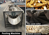 Éplucheuse de manioc à rouleaux de sable 2 TPH pour la production de Gari, à vendre
