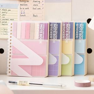 Combination Set Sandwich Book Multi-Function Sticky Notes Adhesive Student Expansion Stickers <b>Memo</b> <b>Pad</b> Ins Style Notebook Model - Product Image 1