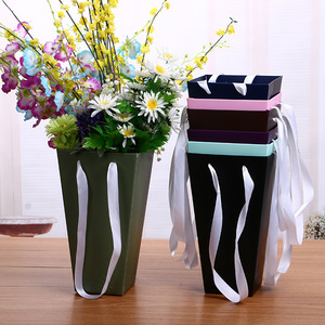 Flowers <b>Popcorn</b> Bucket Gift <b>Box</b> Handheld Packaging <b>Box</b> Wholesale New Waterproof Paper Tube Recycled Materials Matte in Stock - Product Image 3
