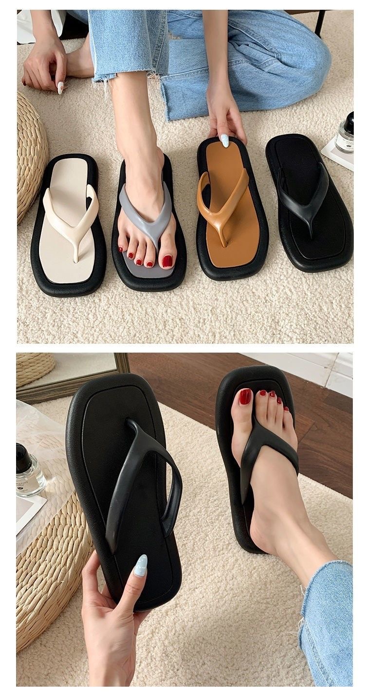 Girls Flat Flip-flops Women Fashion Soft Sole Clip-on Beach Flipflops Non-slip Slippers