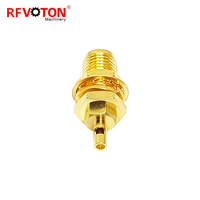 Conector personalizado Conector de mamparo hembra RF Sma para cable 047