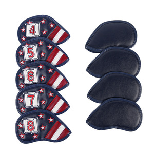 Fundas Protectoras para Palos de Golf de Diseño Atractivo en Cuero PU Azul Oscuro de Primera Calidad, Versátiles para Hombres y Mujeres - Product Image 4