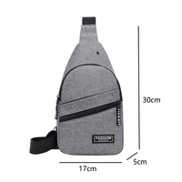 Sac bandoulière/poitrine extérieur personnalisé en tissu Oxford RPET avec logo/impression sur mesure pour hommes, idéal pour les cadeaux d'entreprise - Vente en gros usine