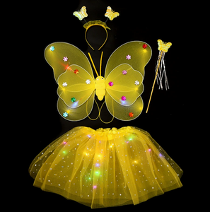 Le <span class=keywords><strong>ali</strong></span> d'<span class=keywords><strong>angelo</strong></span> in Costume hanno portato <span class=keywords><strong>ali</strong></span> di farfalla le ragazze illuminano la gonna Tutu a LED con bacchetta e fascia - Product Image 6