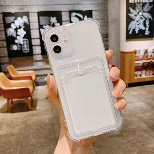 TPU chủ tín dụng Silicone chống sốc rõ ràng Thẻ Ví thông minh Bìa thiết kế <span class=keywords><strong>Wallet</strong></span> trường hợp điện thoại cho <span class=keywords><strong>Iphone</strong></span> 12 13 14 15 16 Pro Max - Product Image 2