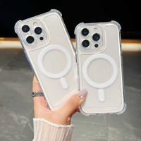 Coque de téléphone transparente avec boutons électroplaqués pour iPhone 18Pro 17, 16, 15, 14, 13, 12, 11, Pro Plus, coque de téléphone anti-chute