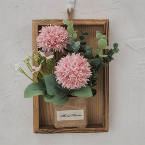 Artificial Bud Hydrangea Flower Wooden 3D Photo Frame Wall Hanging Plant Wall Decor Factory Direct Supply For Home Decoration - Product Image 3