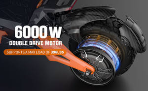 Novedad Almacén en Canadá, EE. UU. y Reino Unido Envío Rápido Patinetes Eléctricos H9 80 KM/H Batería 60v-30ah IPX5 Doble Motor con Freno de Disco - Product Image 4