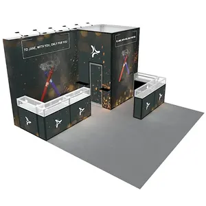 20x20 custom SEG backlit trade show modular exhibition modern new design tradeshow expo portable booth