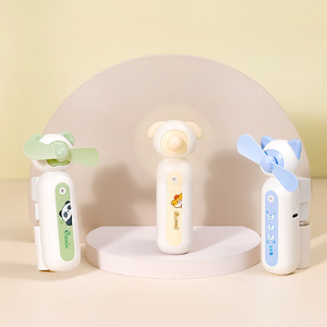 Quạt phun sương <span class=keywords><strong>mini</strong></span> cầm tay hoạt động bằng pin, tích hợp 2 trong 1, đồ chơi mùa hè hoạt hình - Product Image 2