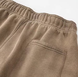 กางเกงขายาวผู้ชายสไตล์อเมริกัน ลายสเปรย์ย้อม ขาดๆ แบบวินเทจ มีเชือกผูก เอวสม็อค ซักได้ สวมใส่สบายทรงหลวม - Product Image 3