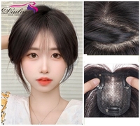 Perruque de remplacement pour femme en cheveux humains Remy brésiliens 7*9 avec frange, 10 pouces, qualité européenne, la moins chère