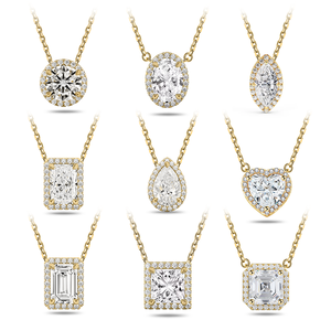 Pendentif Chaîne Élégant en Diamant de Laboratoire de Qualité Supérieure pour Femme, Bijou Hip Hop Plaqué Rhodium, Or Rose, Or Blanc, Argent, Luxe - Product Image 6