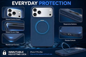 Magnetic <b>Ring</b> Stand <b>Phone</b> Case Shockproof Wireless Charging Compatible Protective Cover for iPhone 18 17 16 15Pro Max - Product Image 4