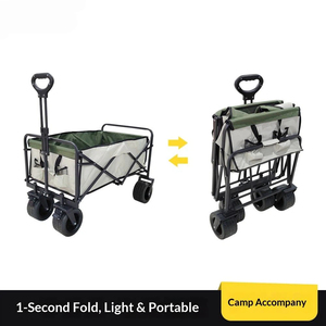 Carritos Plegables Resistentes <span class=keywords><strong>de</strong></span> 180L, Carritos Utilitarios Plegables para Playa y <span class=keywords><strong>Camping</strong></span> con Ruedas Grandes - Product Image 4