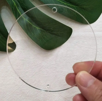 Disque vierge personnalisé FYTY S-105 pour découpe laser, plaque acrylique de 2-3 mm d'épaisseur, découpée sur mesure, DIY, ronde, transparente, avec deux trous