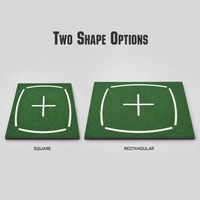 Tapis de frappe multi-usages pour simulateur de golf d'intérieur, vert/blanc, 1,5 m x 1,5 m, épaisseur 30 mm, modèle 1515BYJ-1, fourni par l'usine