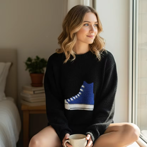Maglie da <span class=keywords><strong>Pigiama</strong></span> in Pile da Donna a Maniche Lunghe, Pullover Termico Invernale Caldo con Collo Rotondo, Morbido e Soffice Abbigliamento da Casa - Product Image 1