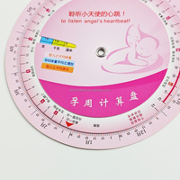 Calculateur de date de naissance et de gestation en plastique avec logo personnalisable, couleur au choix, 14x14cm, pour estimer le poids fœtal