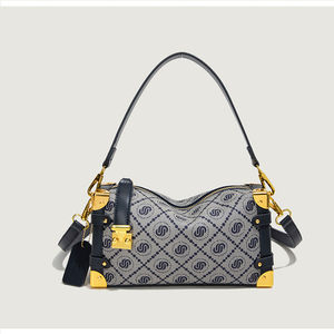 Bolso de Mano Casual Geométrico de Color Moderno y Lujoso para Mujer, con Cierre de Botón, Portátil, Suave y Distintivo, de Forma Cuadrada - Product Image 2