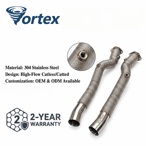 ท่อลง Vortex SS304 แบบป้องกันความร้อนสำหรับ Ferrari F12 Berlinetta 6.3L V12 ชุดระบบท่อไอเสียแบบติดตั้งได้โดยตรง - Product Image 1