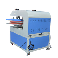Conception personnalisée entièrement automatique rotatif 3 plateaux 60*80cm pneumatique presse à chaud machine pour la sublimation de la teinture T-shirts nouveau