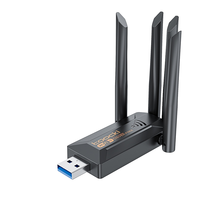 Adaptador WiFi USB3.0 de Doble Banda Externa 2.4G+5G, 4 Antenas, 1200M, 600Mbps, para Computadora de Escritorio LA08, Precio de Fábrica