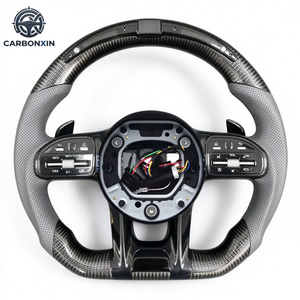 Volante Deportivo de Fibra de Carbono con LED para C63/E63/W213/W204/W205/G55/CLA45/W231/W172/W218/W166 - Empuñadura de 40 mm - Product Image 2
