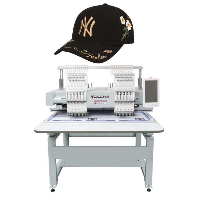 Factory Dual 4 Heads 9/12/15 Needle T-shirts Apparel Cap Computer Industrial Embroidery Machines for Clothes Garments