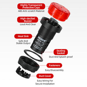 AD16-22SM зуммер с прерывистой постоянной вспышкой Красный 12 В 220 В 110 В 22 мм зуммер для электрической панели управления - Product Image 3