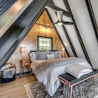 Pas cher Airbnb Modulaire Préfabriqué Eco Cadre en Bois Assemblé Maison Villa Conteneur Vivant Maisons Mobiles