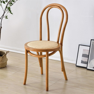 Silla de Comedor Thonet de Madera de Caucho Negra Estilo <span class=keywords><strong>Viena</strong></span> Clásica Vintage con Asiento de Ratán, Precio al por Mayor - Product Image 5