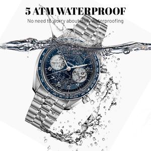 Caja de Reloj de Acero Inoxidable 304 de Lujo Personalizada OEM ODM para Reloj de Cuarzo, Resistente al Agua 5ATM, Cristal Resistente a Arañazos, con Puntero, a la Moda - Product Image 3