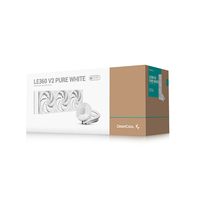 Pendingin CPU LE360 V2 PURE WHITE Aluminium Hydro Bearing Support LGA1851/1700/1200/115X AM5/AM4 Stok Baru
