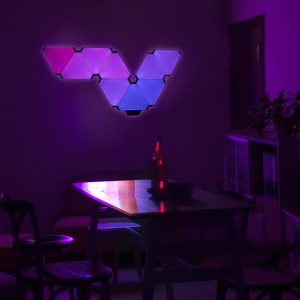 LED tam giác đèn RGBW ma thuật màu sắc 9 cái/bộ điều khiển bằng giọng nói - Product Image 3