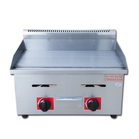 Plancha de Comptoir Commerciale à Gaz en Acier Inoxydable pour Restaurant Fast Food, Gril BBQ à Gaz GPL