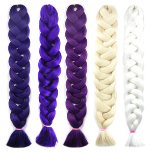 Extensiones de Cabello Trenzado Sintético Yaki Suave de 41 Pulgadas y 165g, Trama Única Teñida, Venta al por Mayor, <span class=keywords><strong>Trenzas</strong></span> <span class=keywords><strong>Africanas</strong></span>, Rastas Jumbo - Product Image 5
