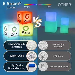 Ember Es Batu Plastik Modern Bercahaya 16 Warna Lampu LED untuk Penyimpanan Bar dan Gudang Anggur - Product Image 5