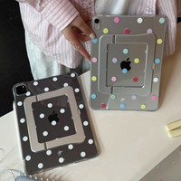 Étuis de protection pour tablette Apple iPad 11/10e génération, motif à pois coloré tendance, compatible avec Pro 12.9, support à charnière, Air 11