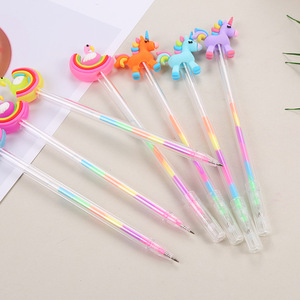 Surligneur Multicolore Créatif pour Étudiants, Stylo Gel Couleur Flamant Rose Mignon, Stylo Craie Lumineux Licorne, Pointe en Plastique Largeur d'écriture 0,5 mm - Product Image 2
