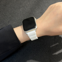 Tali Jam Tangan Pintar Mewah Pengganti untuk Pria untuk Apple Watch, Tali Jam Keramik Satu Sisi yang Dapat Dilepas
