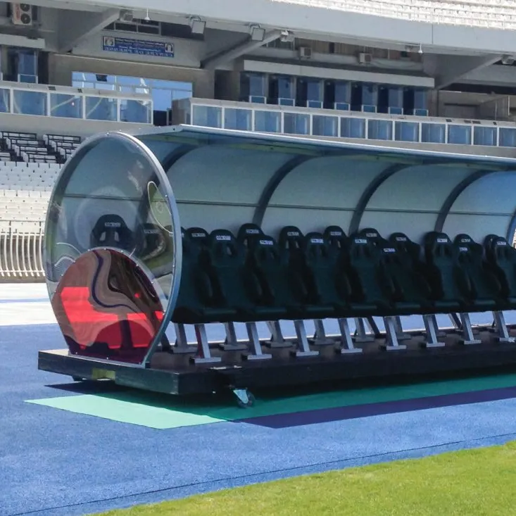 VIPシート付き2列高級サッカー代替ベンチサッカーチームシェルター
