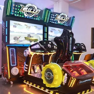 เครื่องเกมแข่งรถขนาดใหญ่แบบหยอดเหรียญ Crazy Racing พร้อมระบบจำลองการเคลื่อนไหวและภาพเคลื่อนไหวภาษาอังกฤษ 1 ปี สำหรับความบันเทิง - Product Image 3